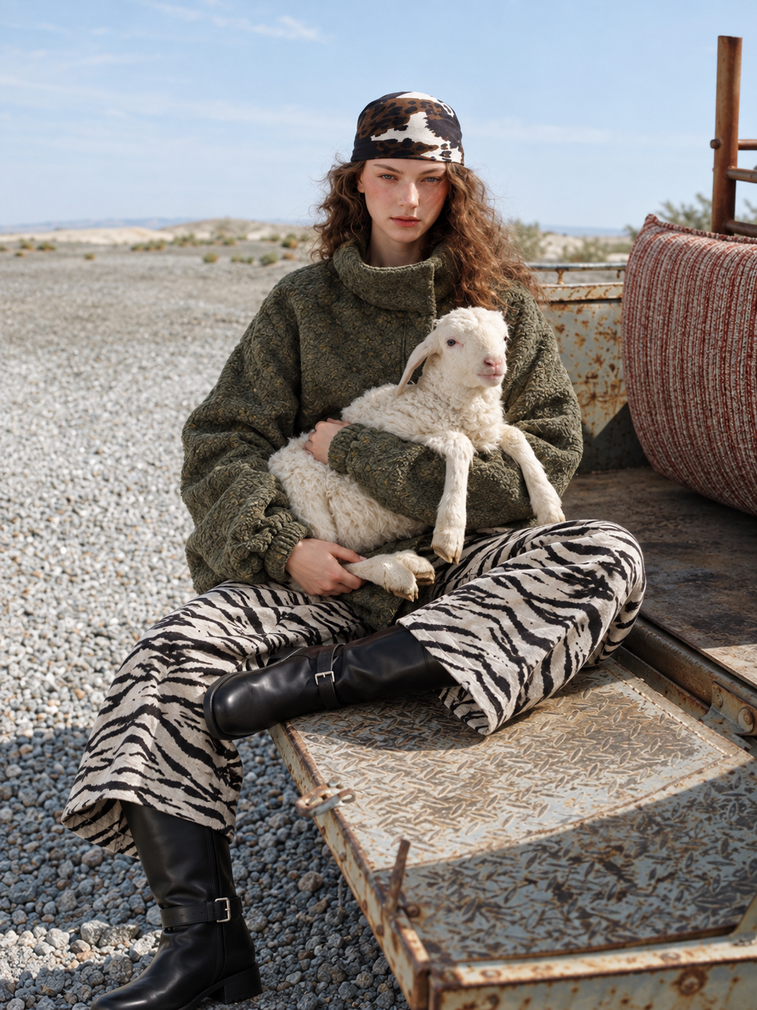Weite Zebra-Hose