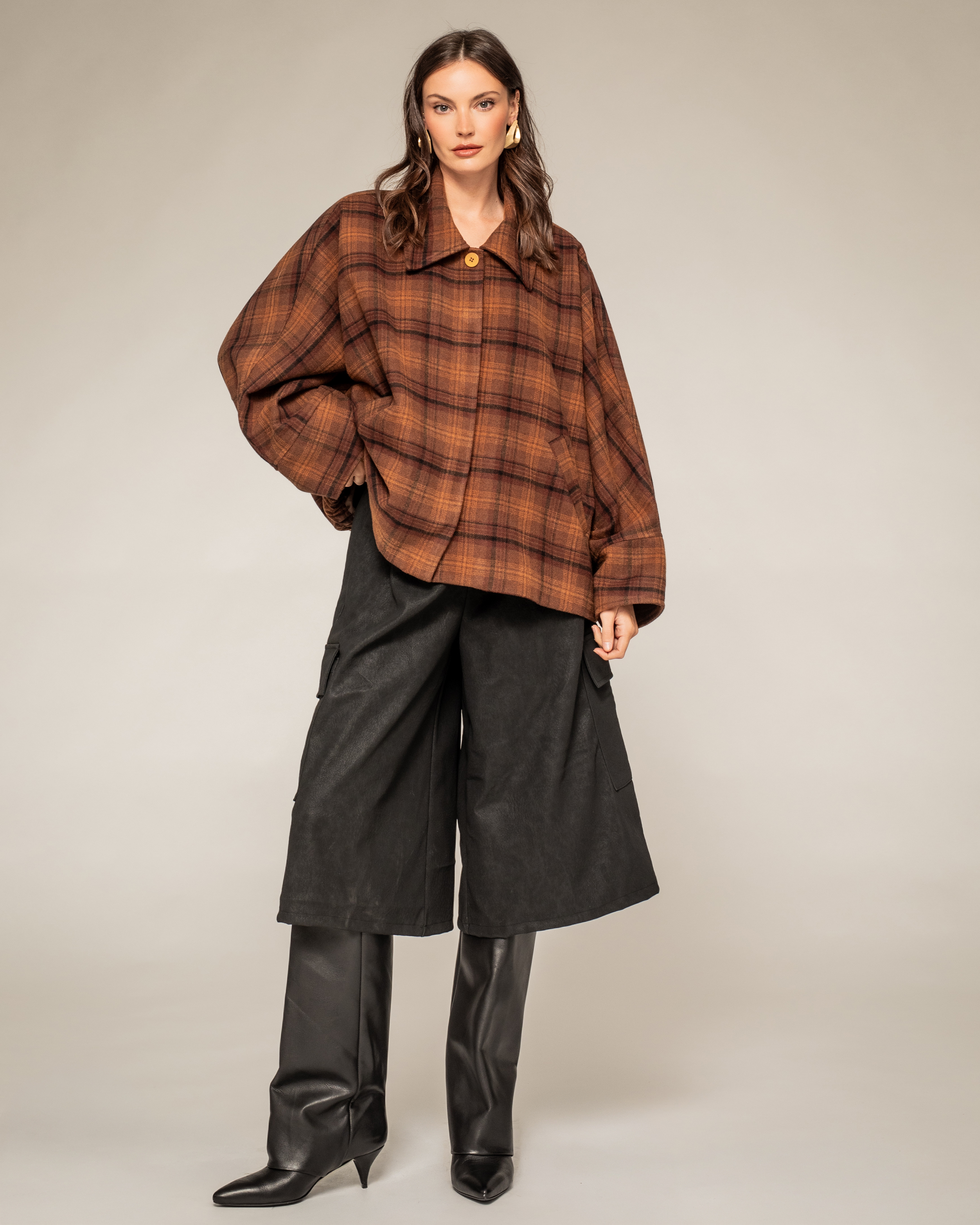 Oversize-Jacke mit Kragen