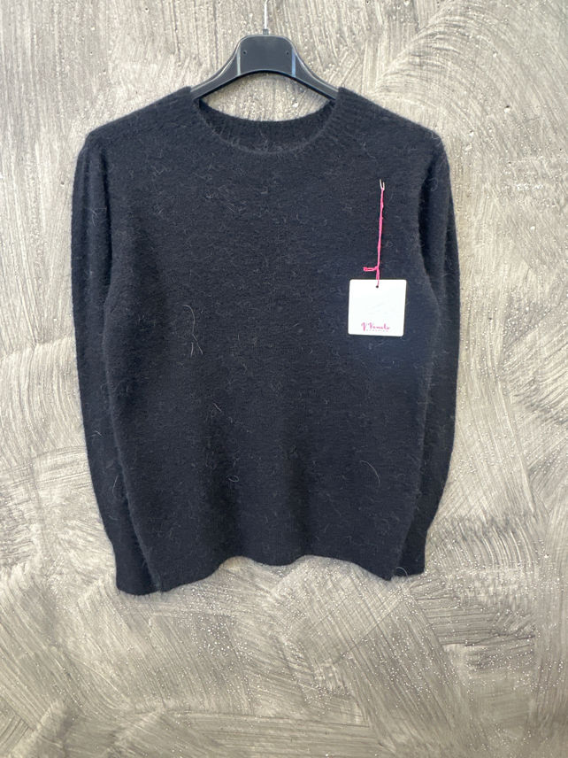 Flauschiger Pullover mit Rundhalsausschnitt
