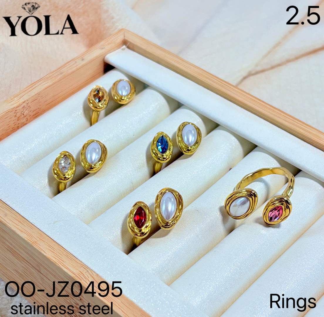 Ring-Set mit ovalen Details