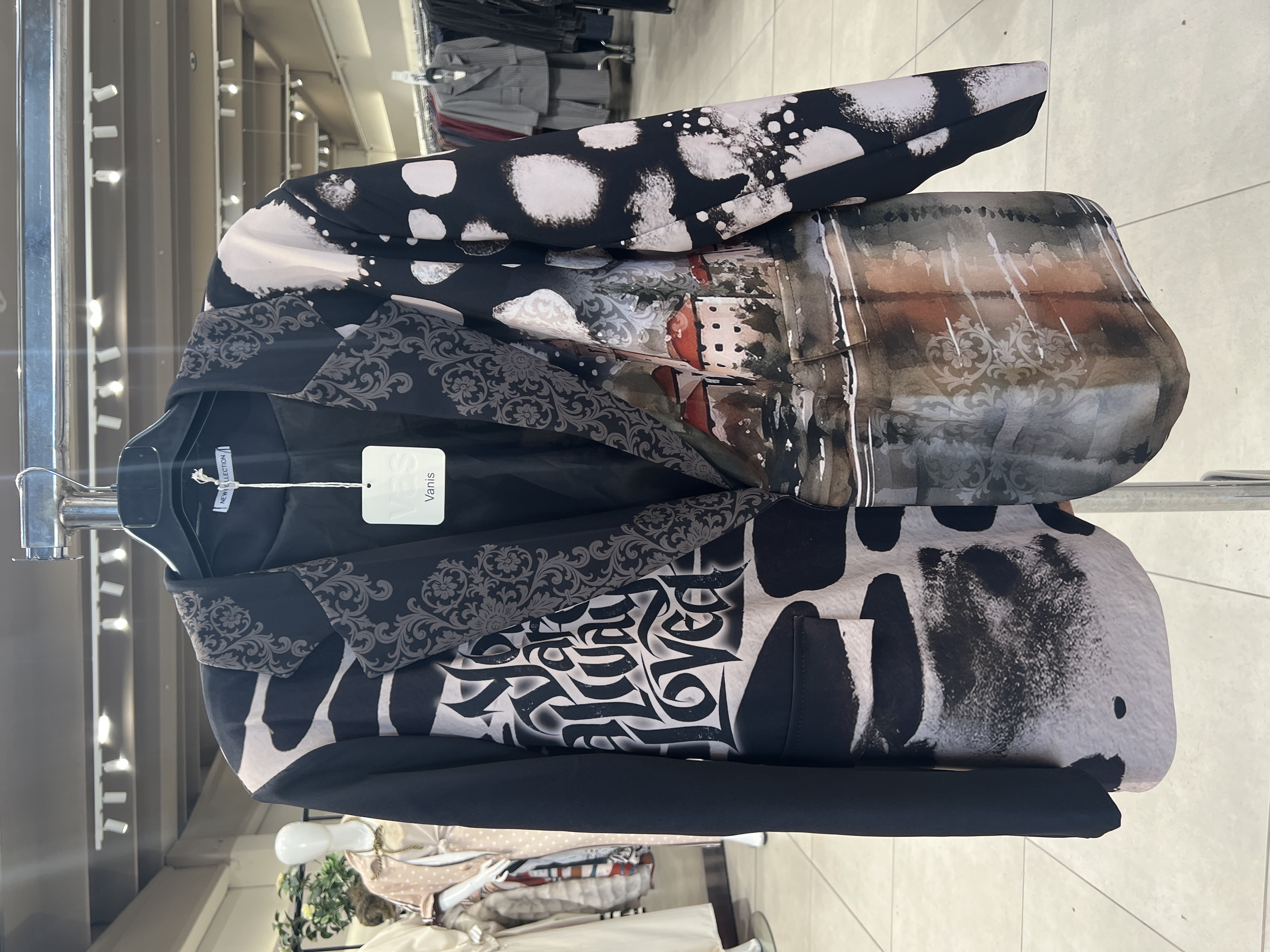 Longline-Blazer mit Stickerei
