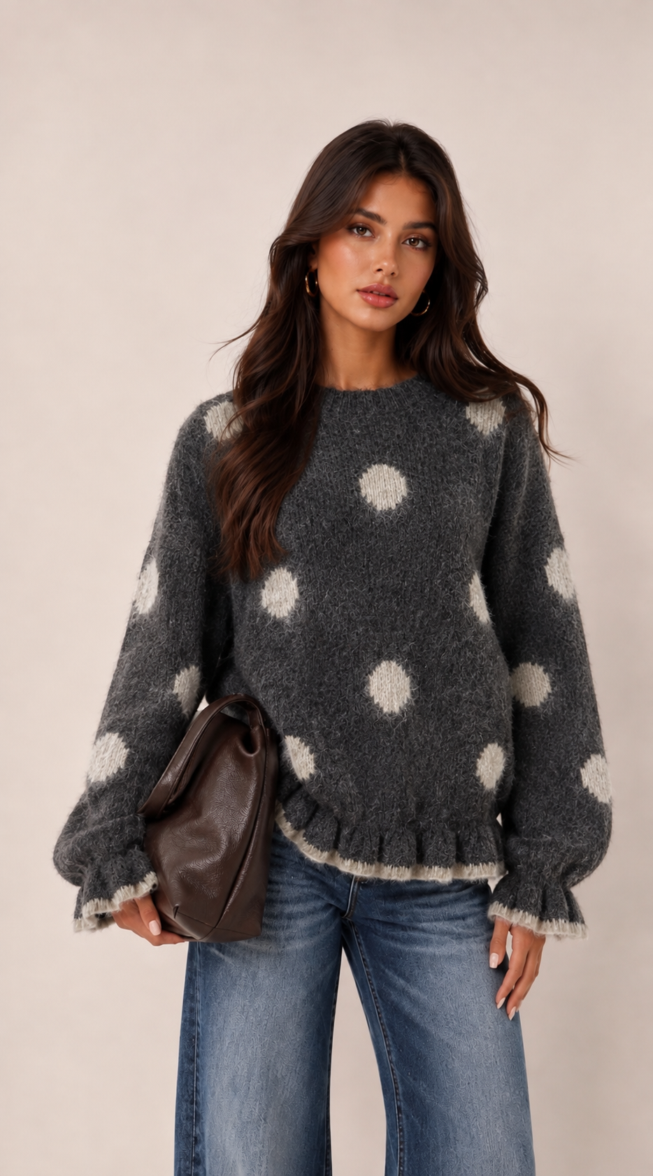 Pullover mit Volant