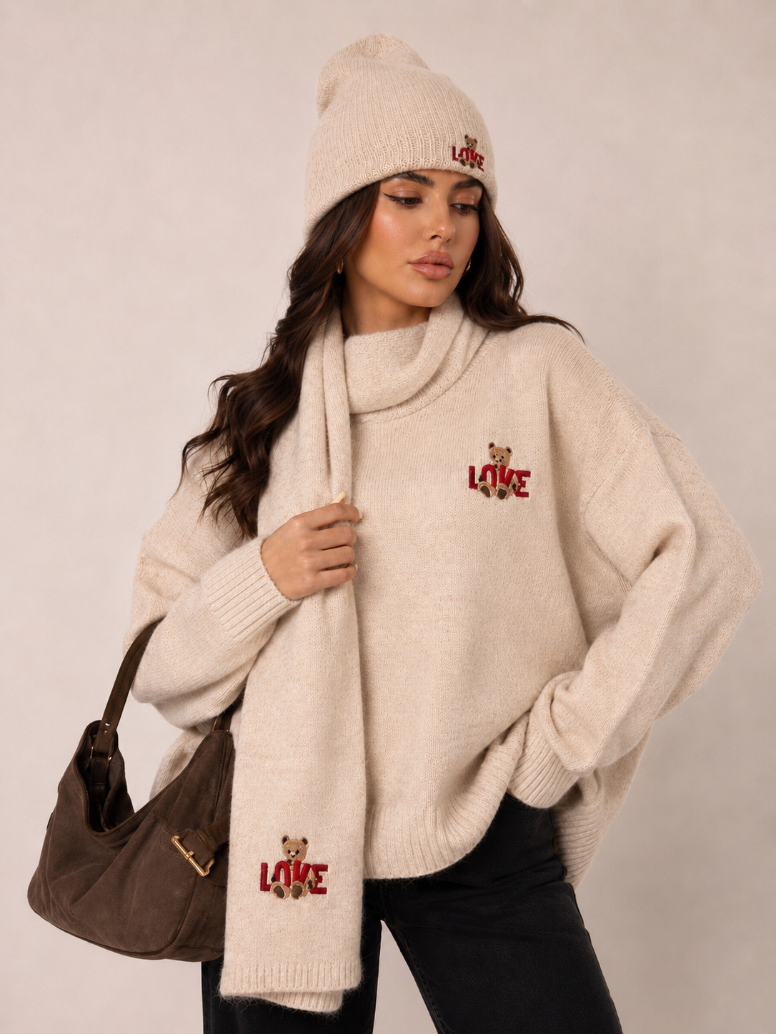 Oversize Pullover mit Rollkragen