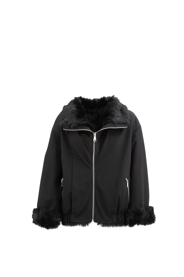 Kurze Bomberjacke mit Kragen