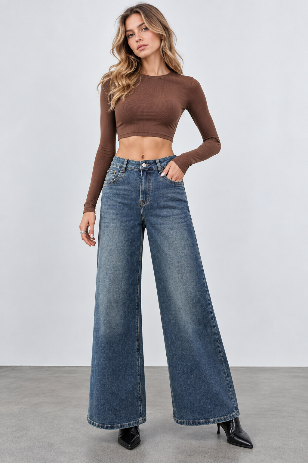 High‑Waist Wide‑Leg Hose
