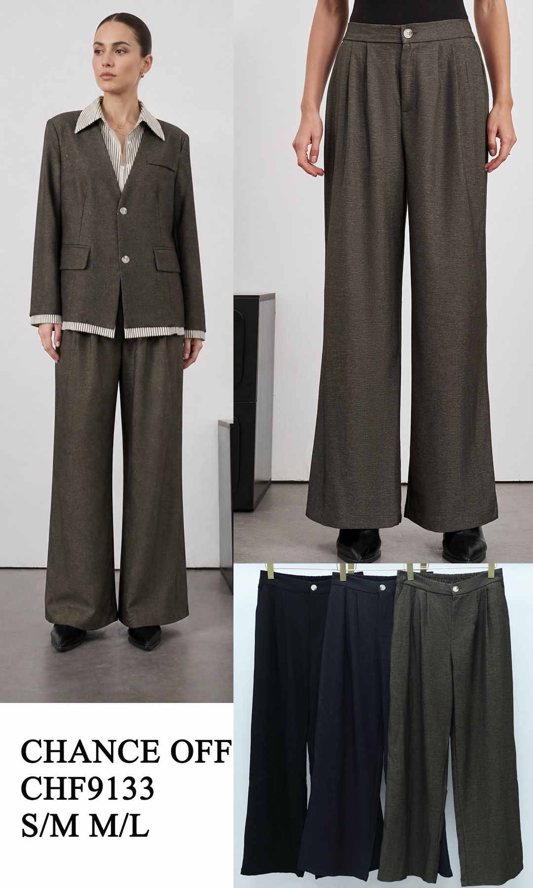 Weit geschnittene Hose mit Falten