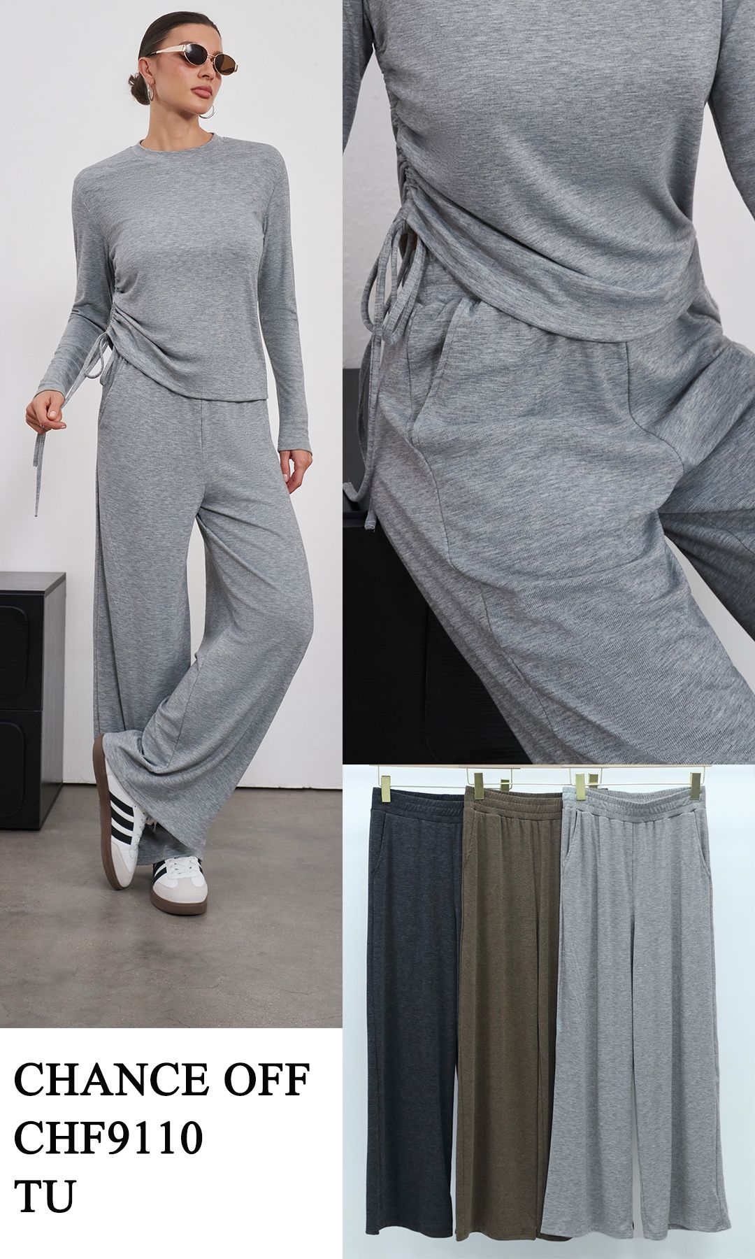 Wide-Leg Hose mit Gummibund