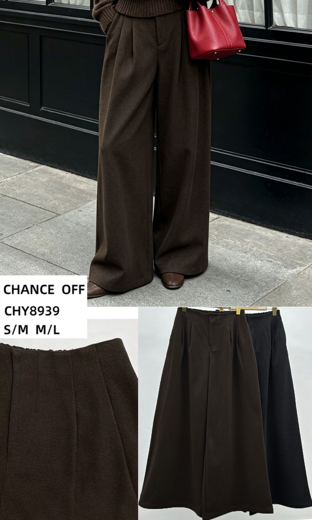 Palazzo-Hose mit Falten