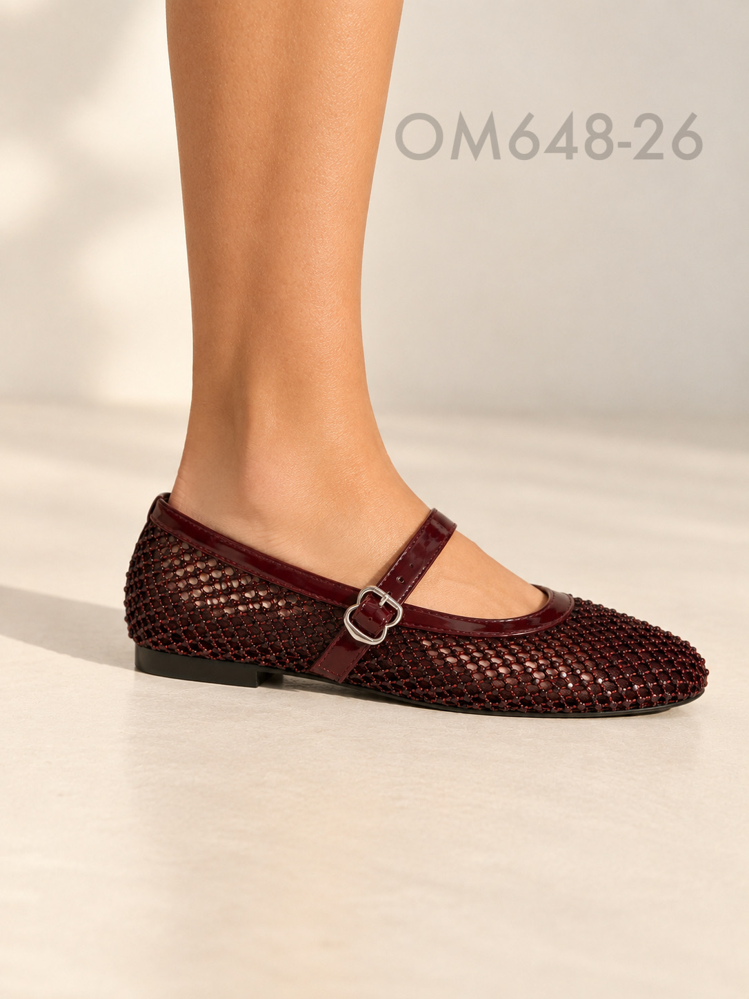 Spitzen-Mary-Jane Ballerinas