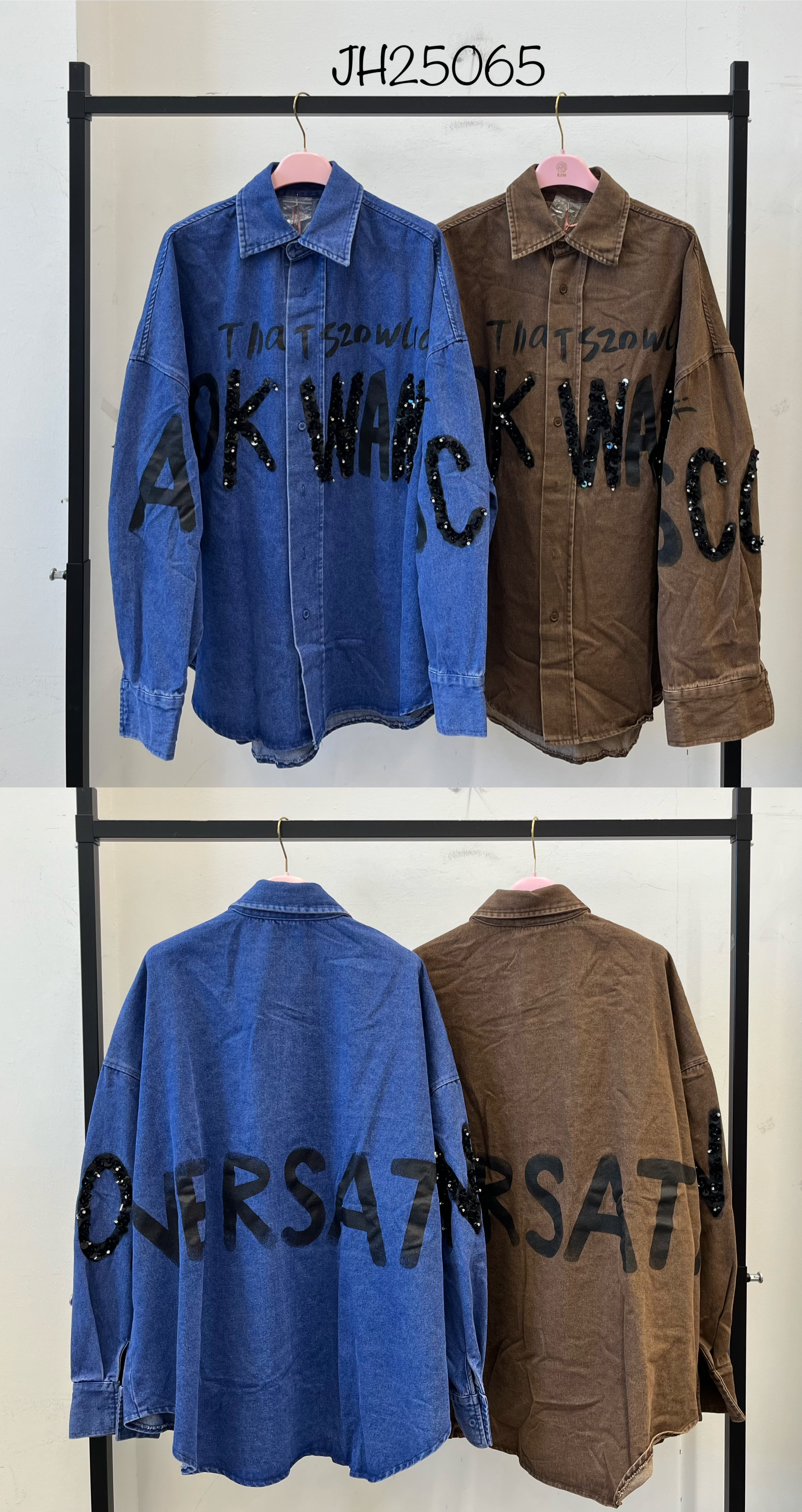 Oversize-Jacke mit Pailletten