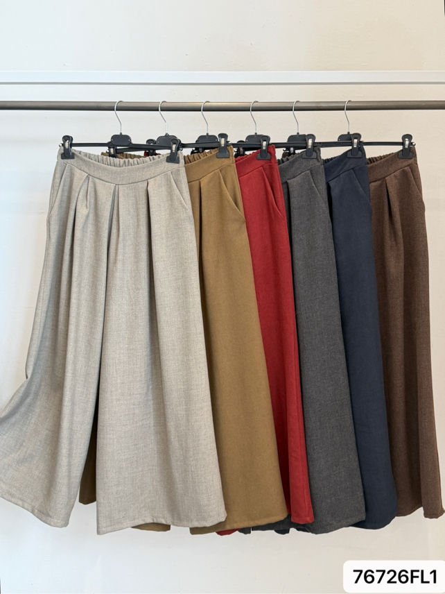 Wide-Leg-Hose mit Falten