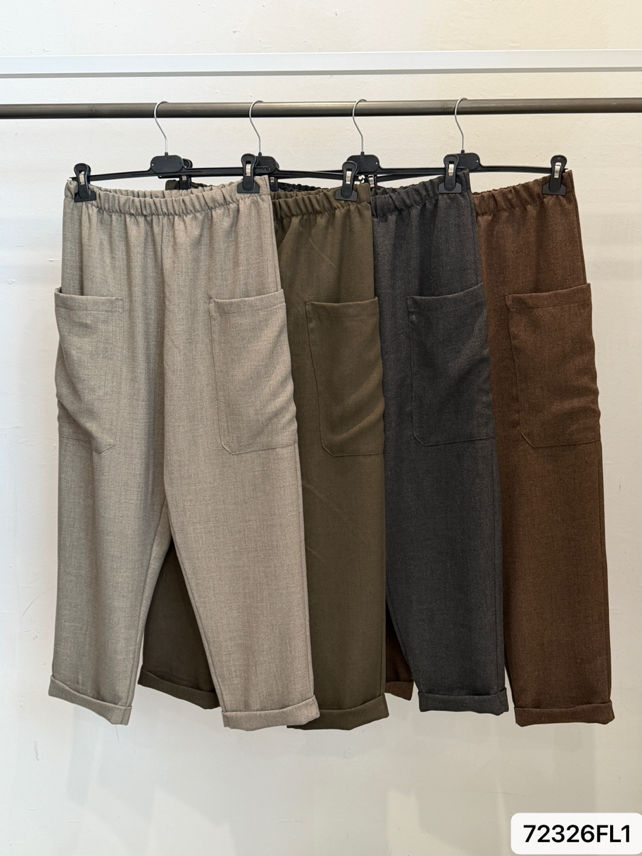 7/8 Stoffhose mit Taschen