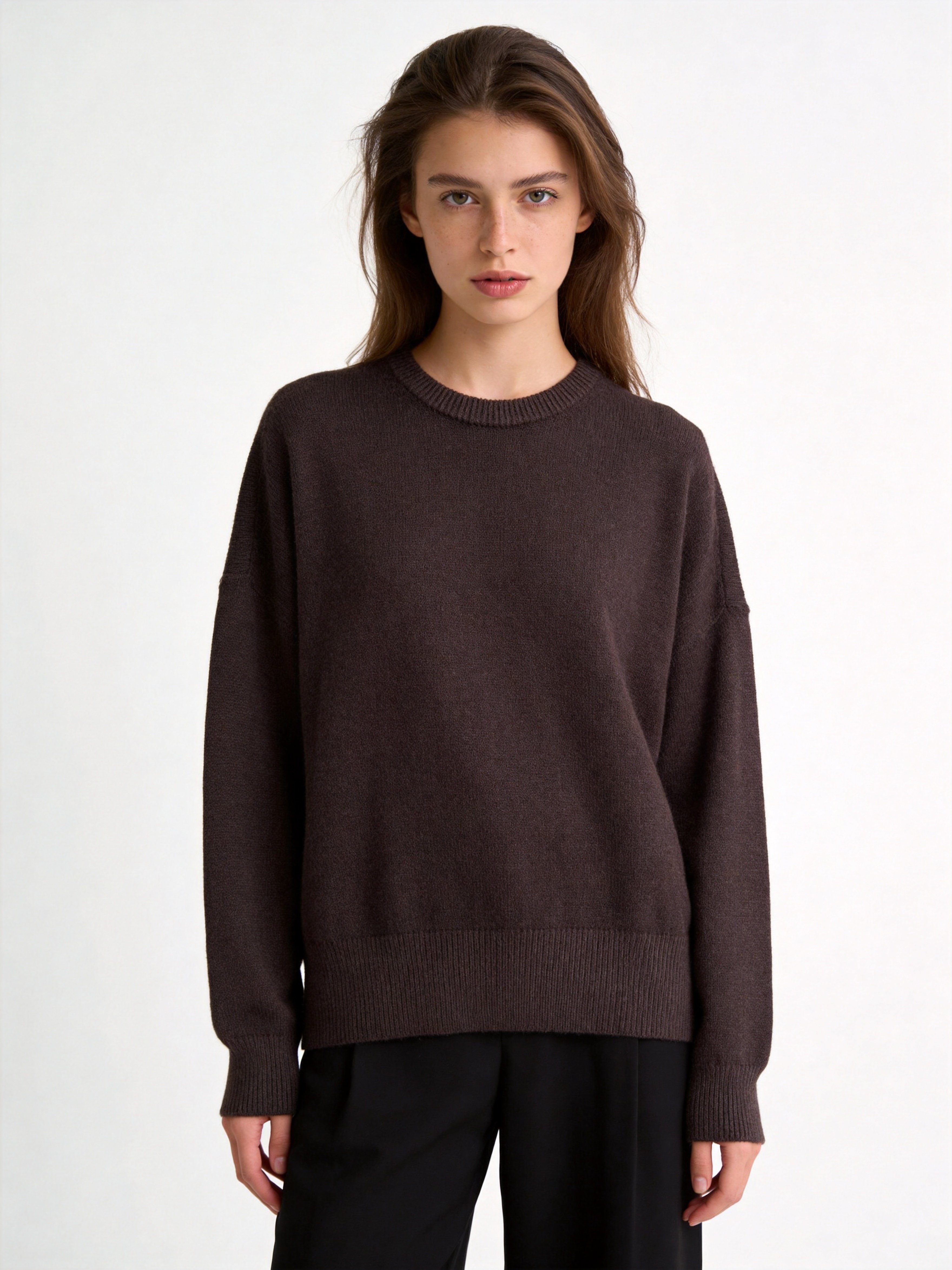 Lockerer Rippstrick-Pullover
