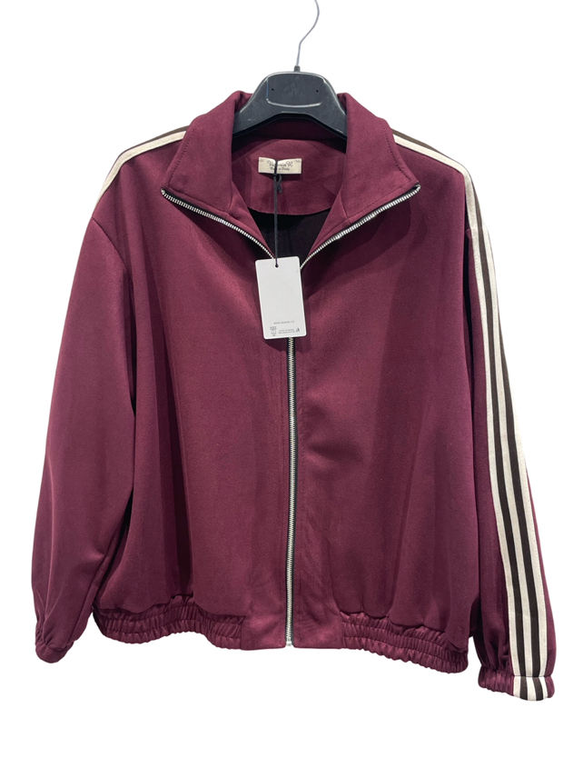 Lockere Bomberjacke mit Stehkragen
