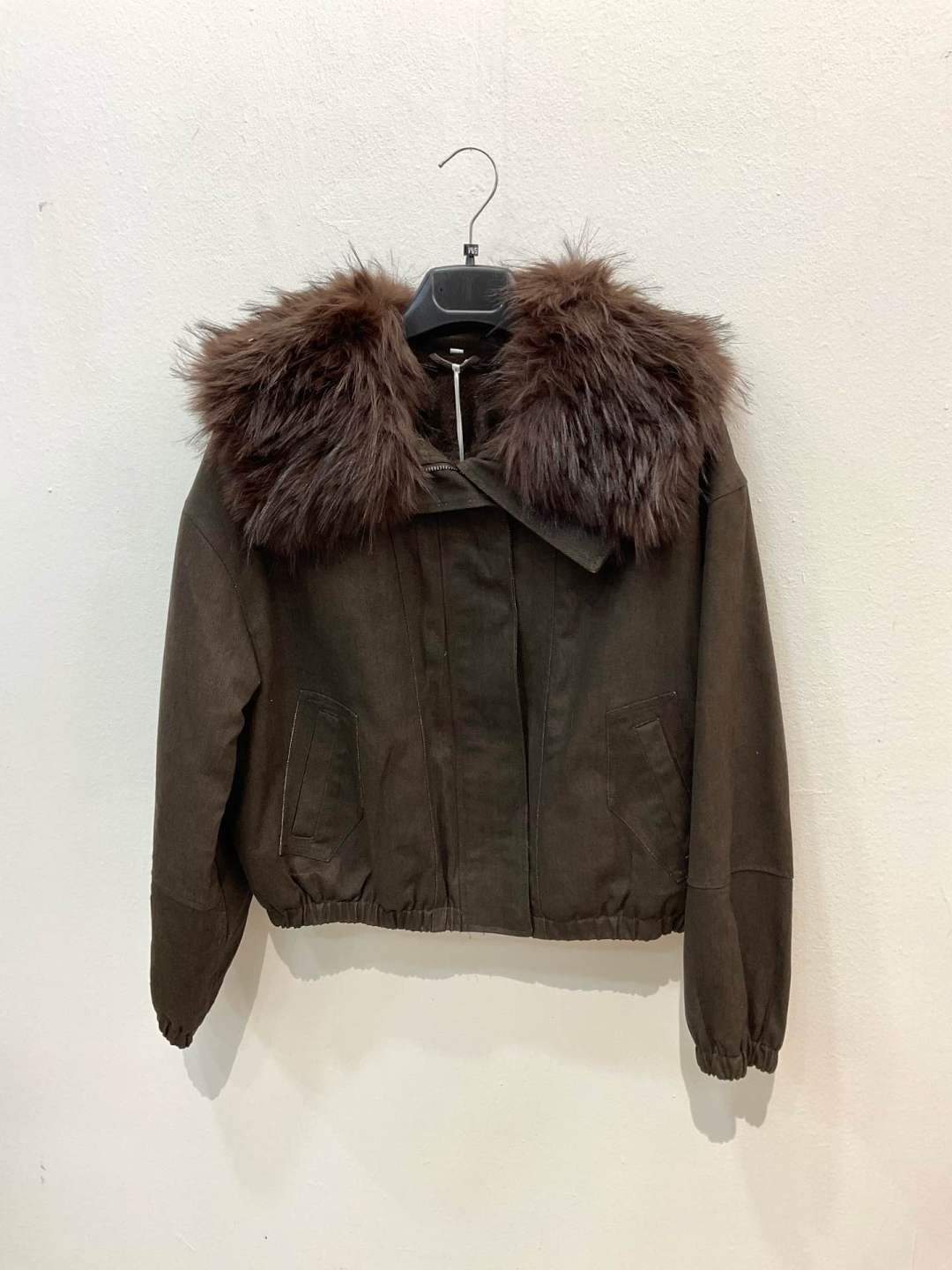 Bomberjacke mit Kunstfellkragen
