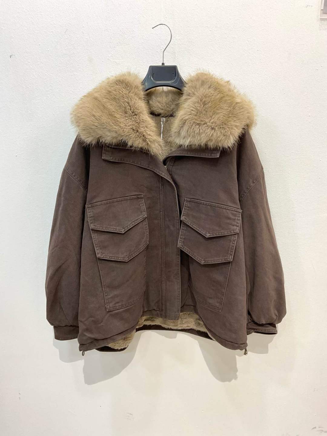 Oversize-Jacke mit Kragen