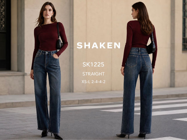 Straight-Jeans mit hoher Taille