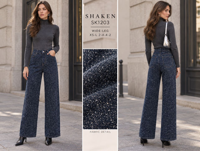 High‑Waist Wide‑Leg Hose