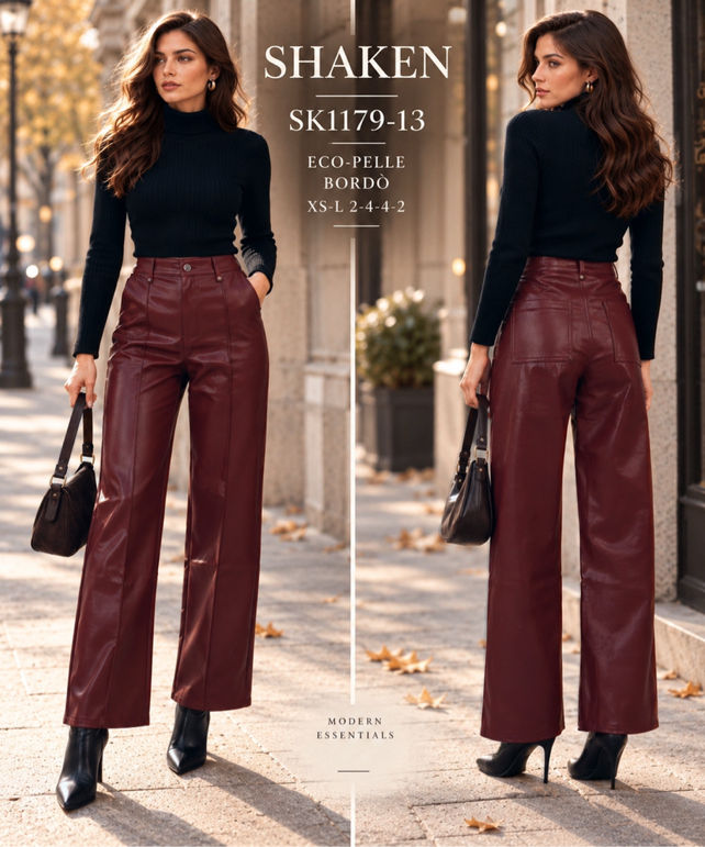 Weite Hose mit hoher Taille
