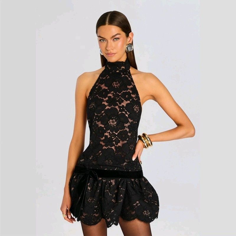 Halter-Kleid mit Ballonrock