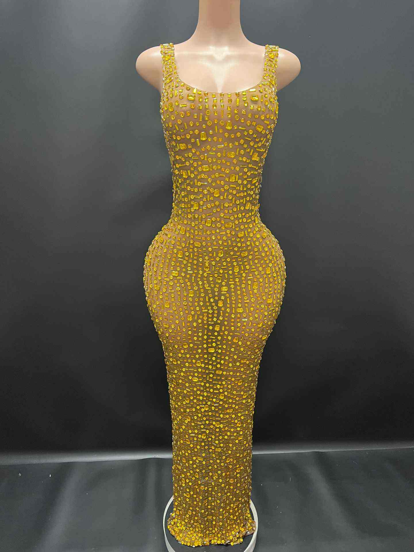 Pencil-Maxikleid mit Pailletten