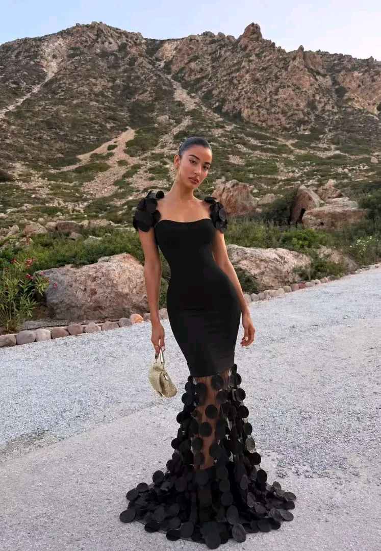 Mermaid-Maxikleid mit Herz-Ausschnitt