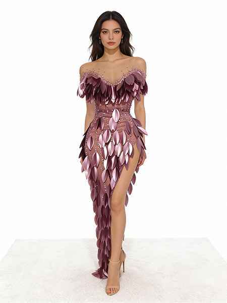 Figurbetontes Off‑Shoulder Kleid