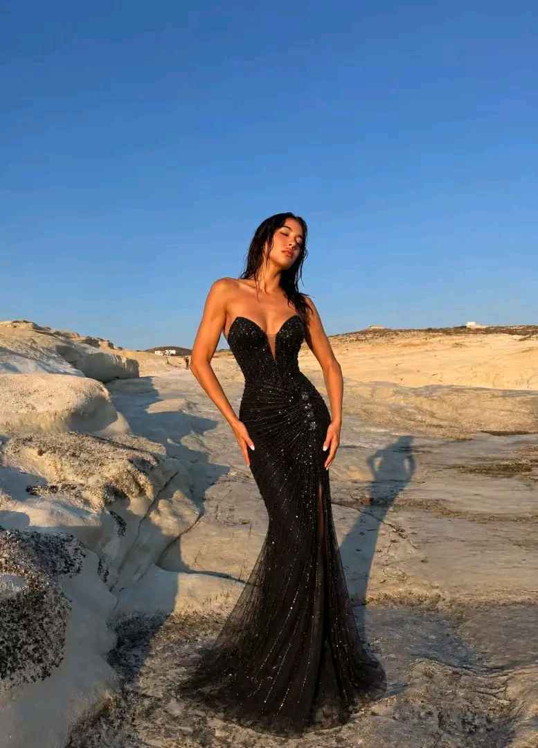 Meerjungfrau-Maxikleid mit Pailletten