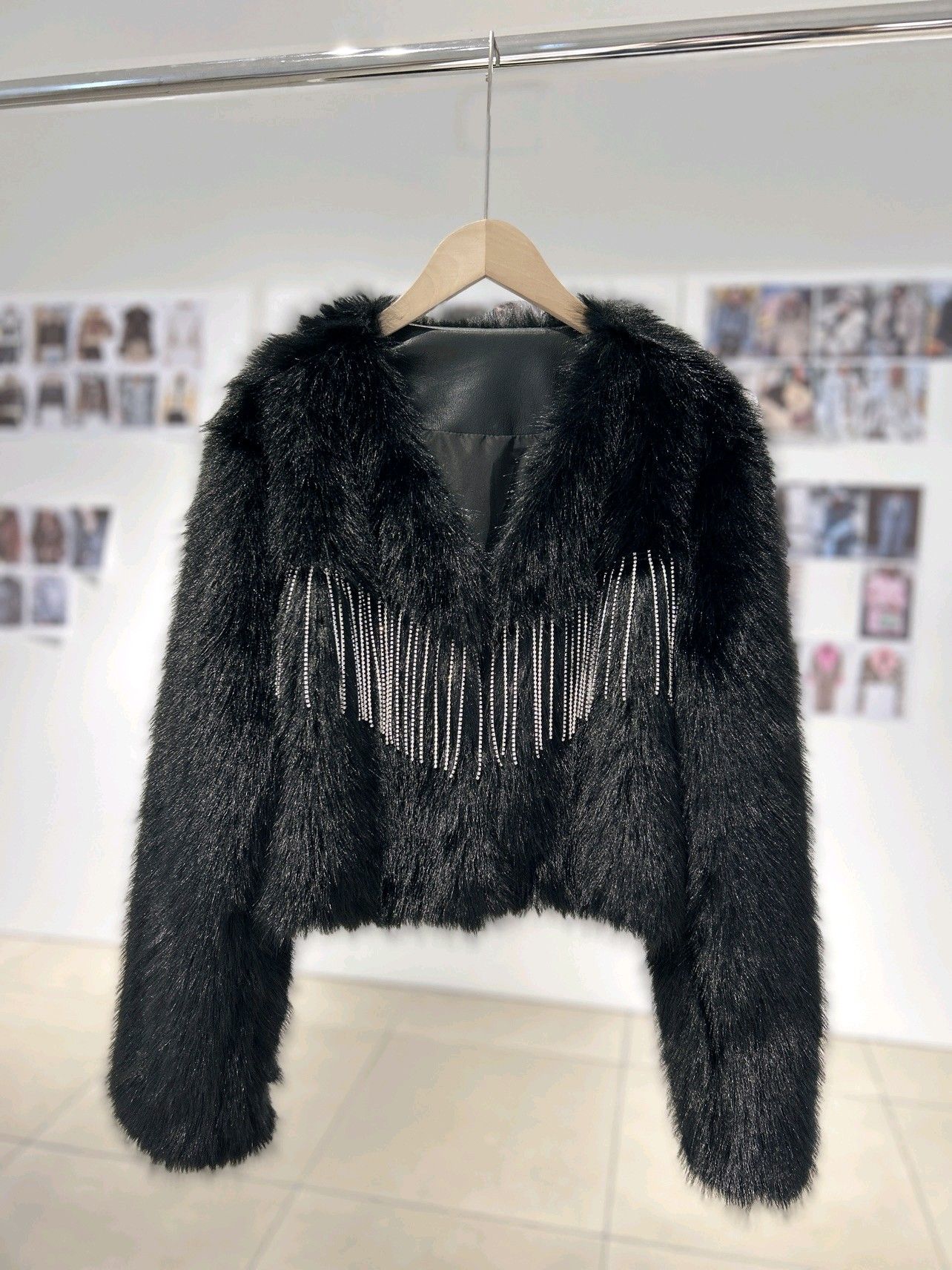 Cropped Bolero mit Fransen