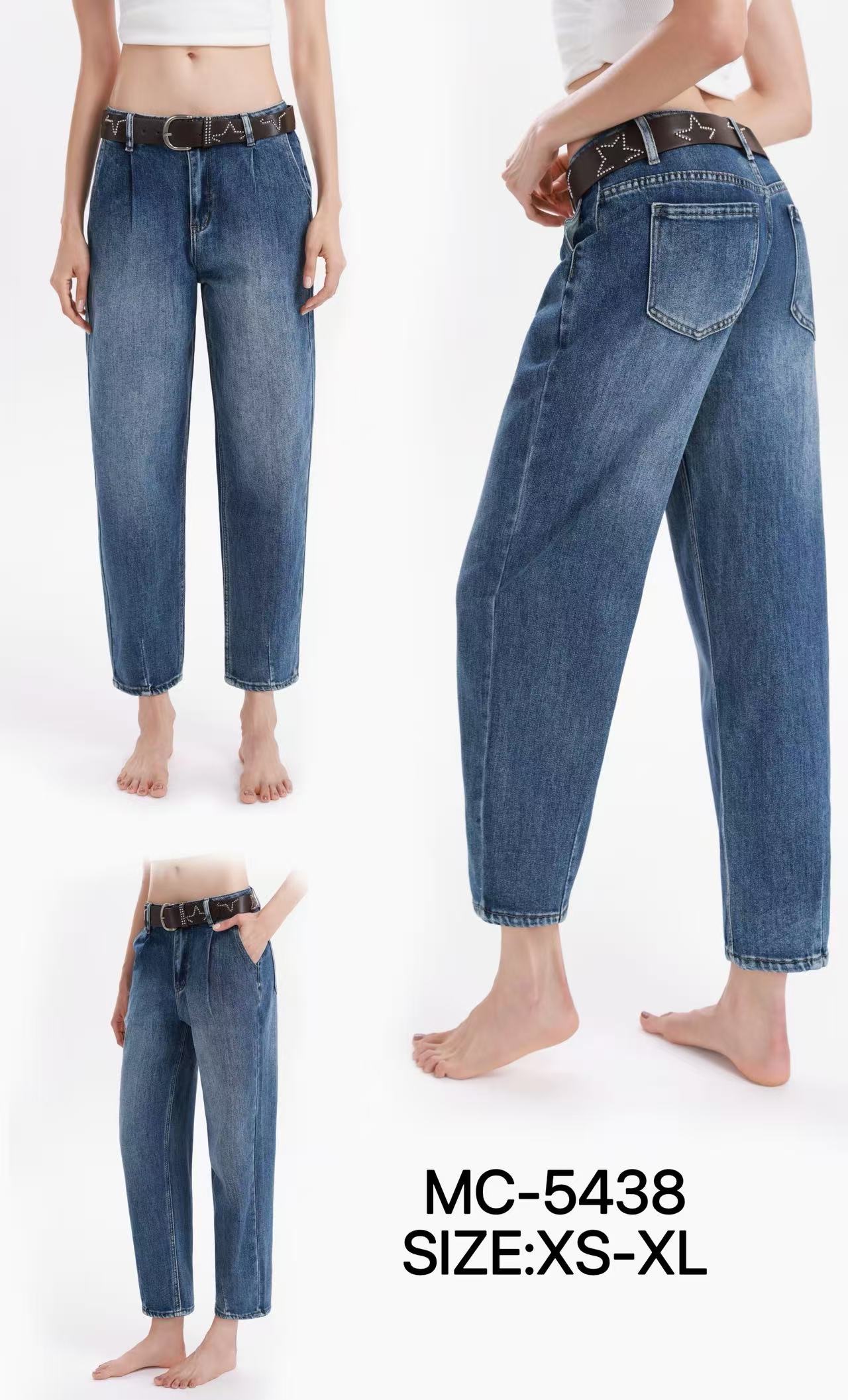 Gerade High‑Waist‑Jeans