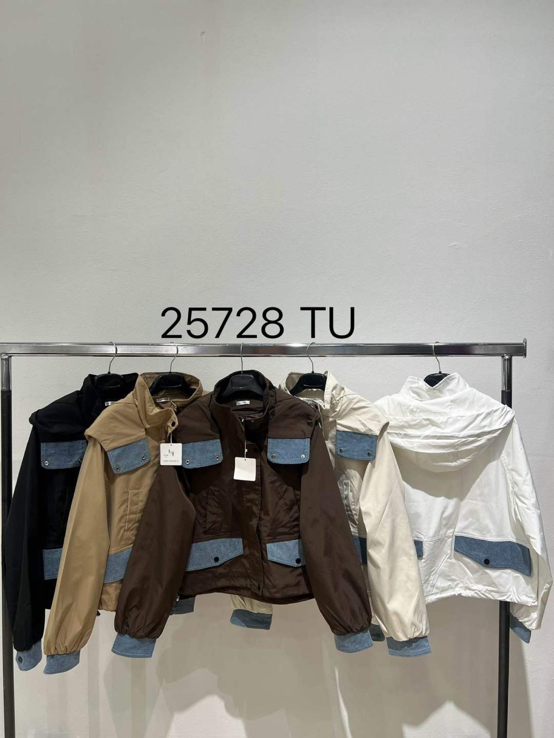 Kapuzensweatjacke im Color‑Block