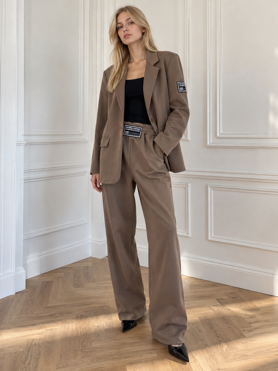 Blazer mit Wide‑Leg Hose
