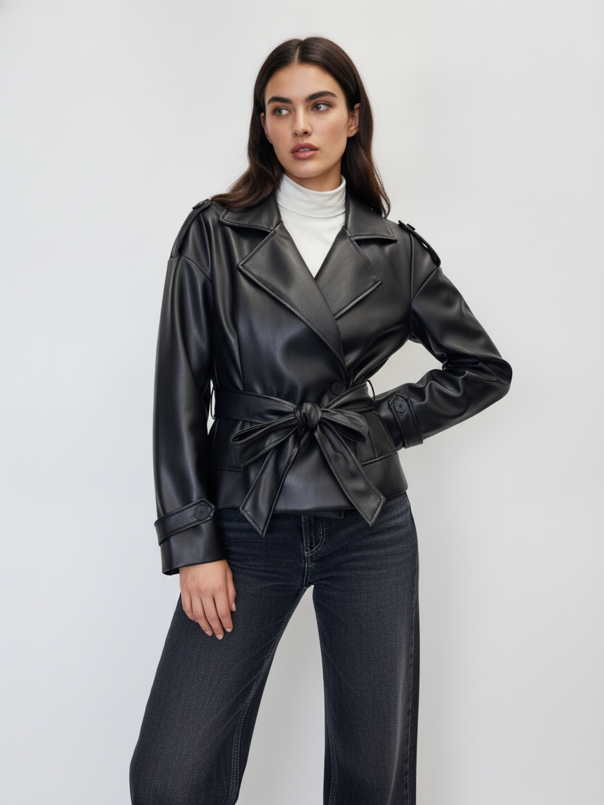 Maßgeschneiderte Jacke aus Eco-Leder