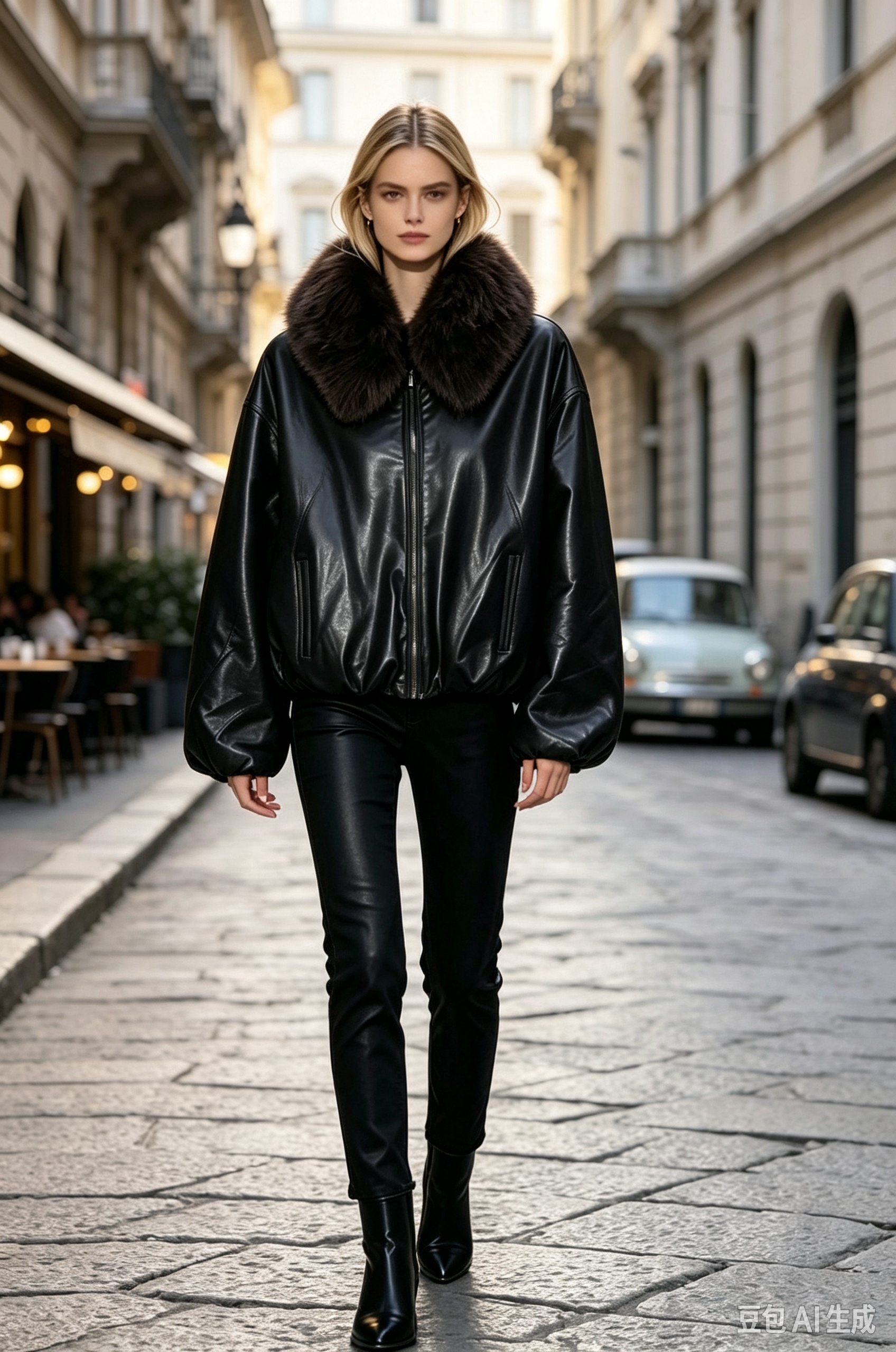 Oversize-Jacke mit Kragen