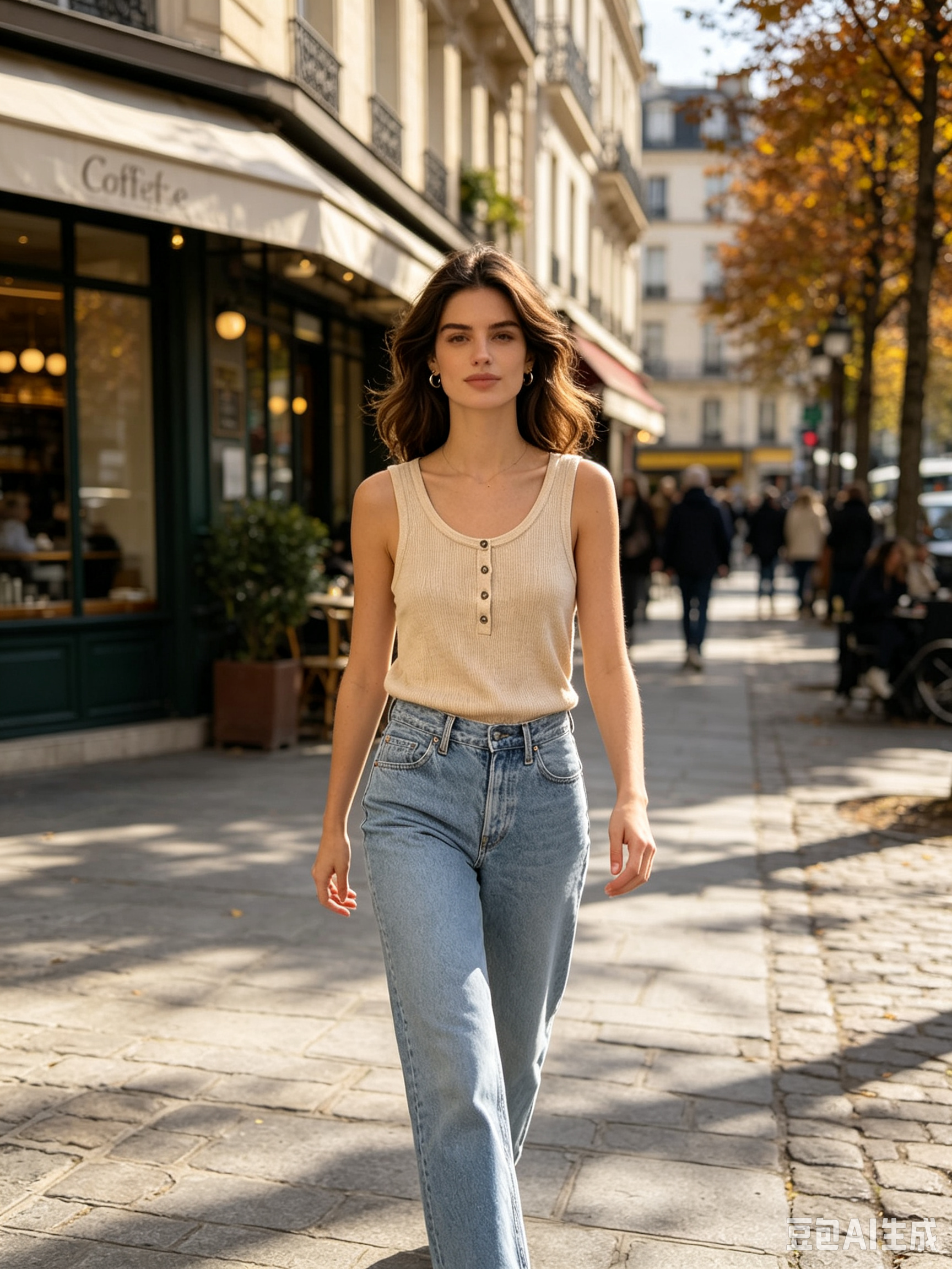 Figurbetontes Ripp-Top mit Knopfleiste