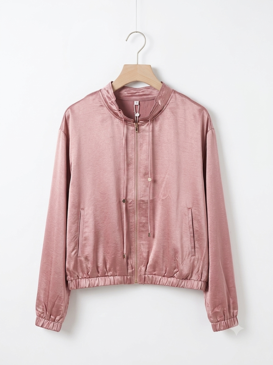 Kurtka Satynowa Bomber