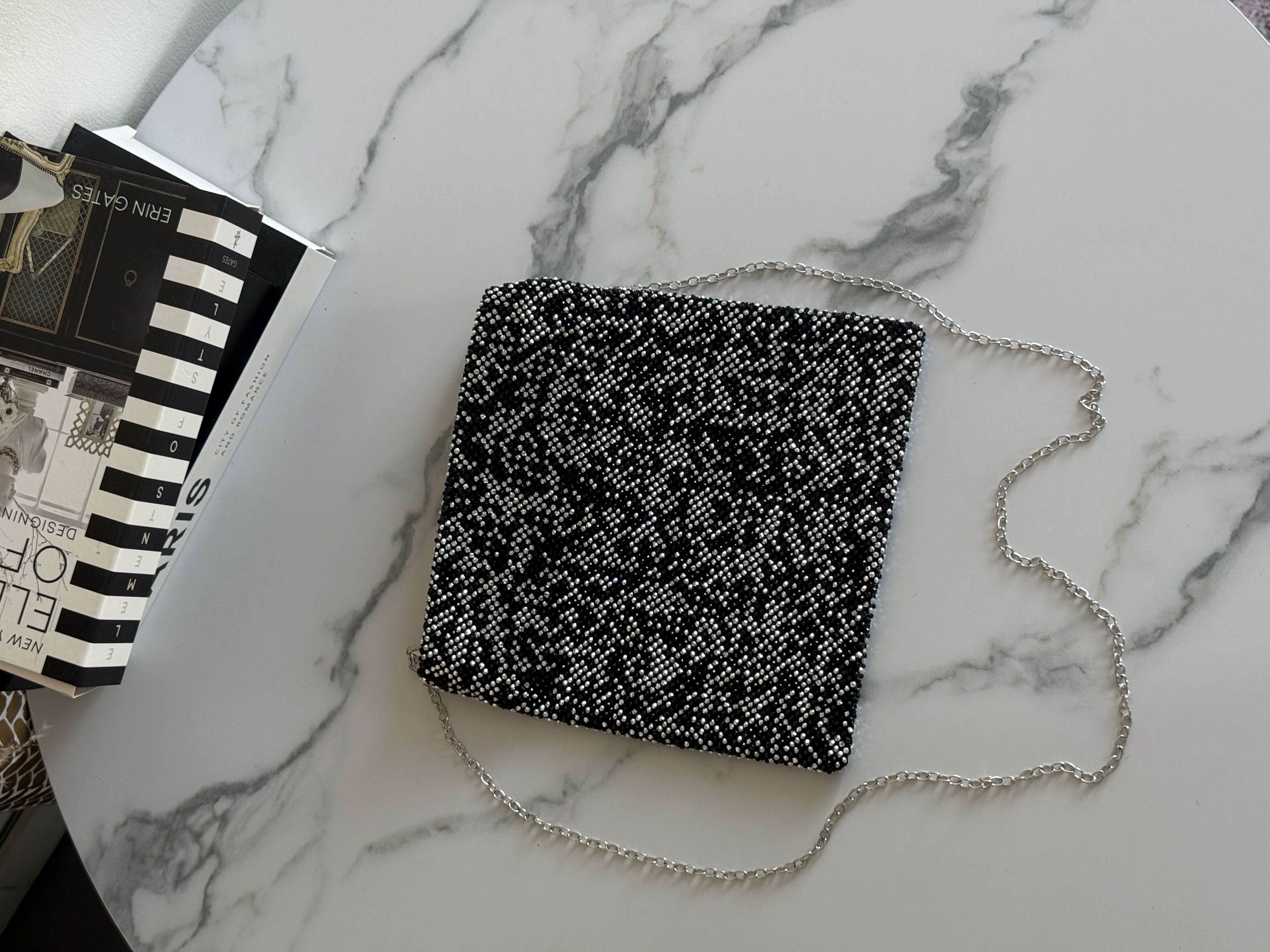 Pailletten-Envelope Clutch