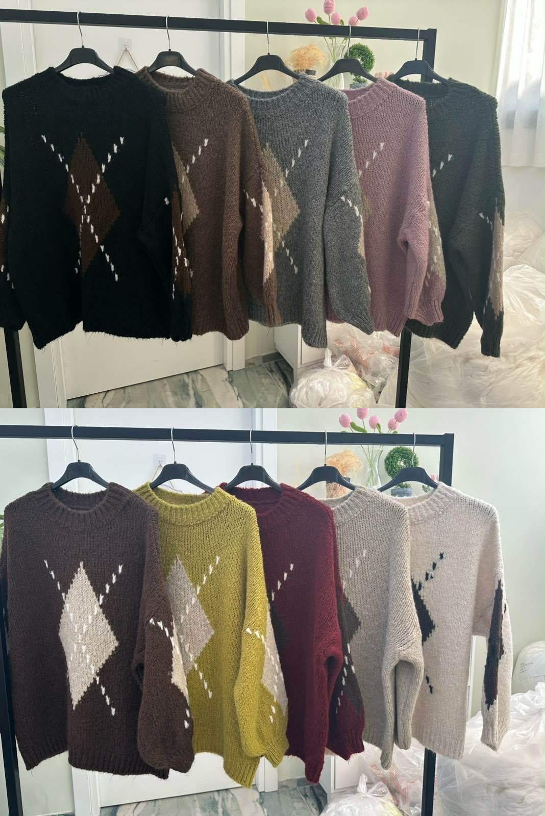 Pullover mit geometrischem Muster