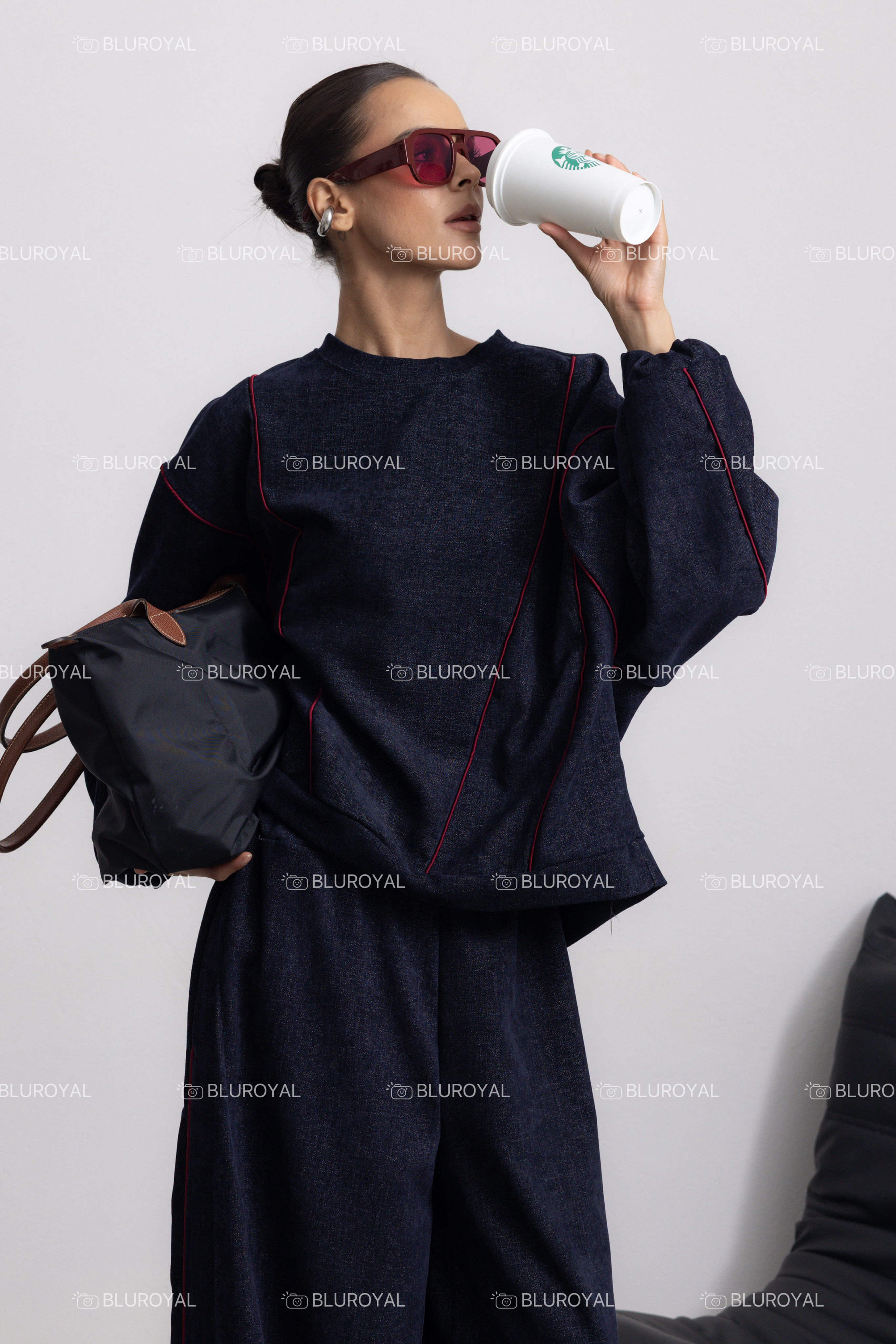 Oversize-Sweatshirt mit Ballonärmeln