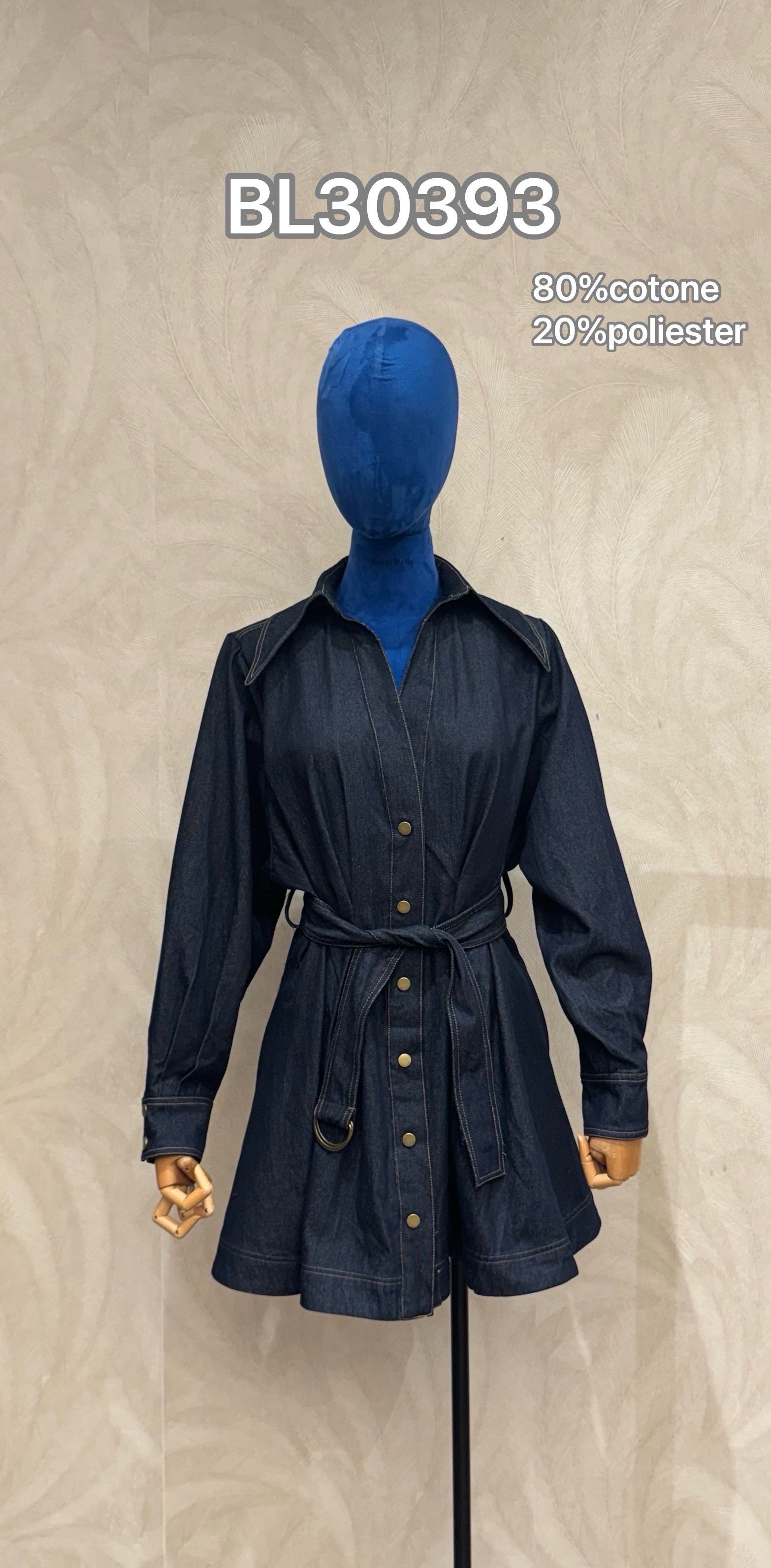 Hemdkleid-Mini mit Gürtel