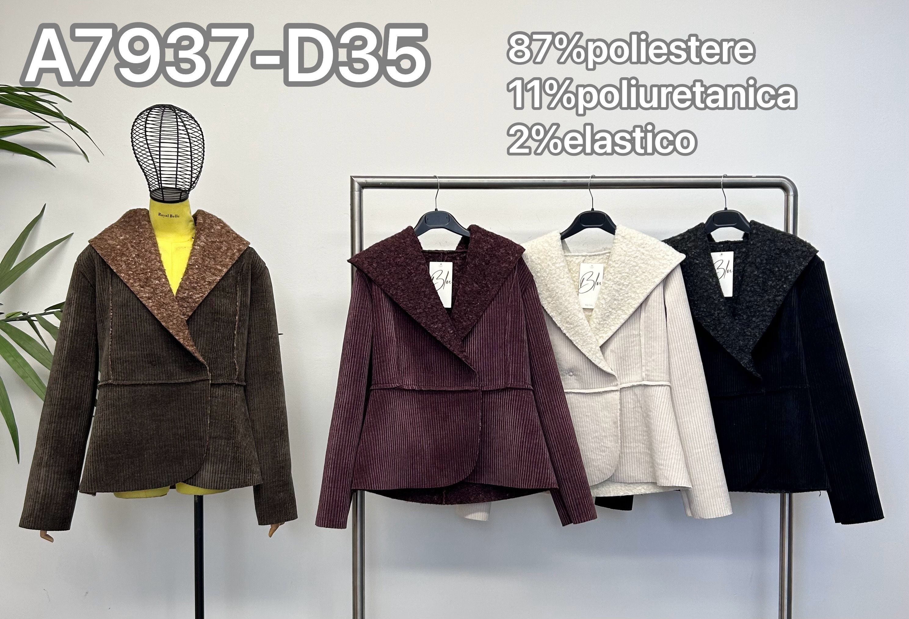 Asymmetrische Cord-Jacke