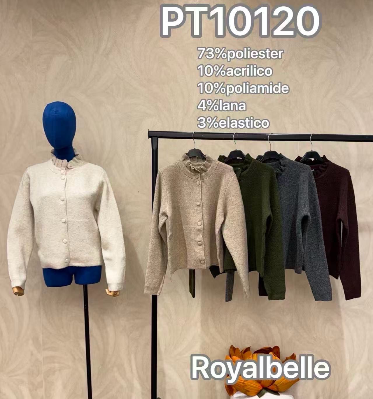 Cardigan mit Rüschenkragen