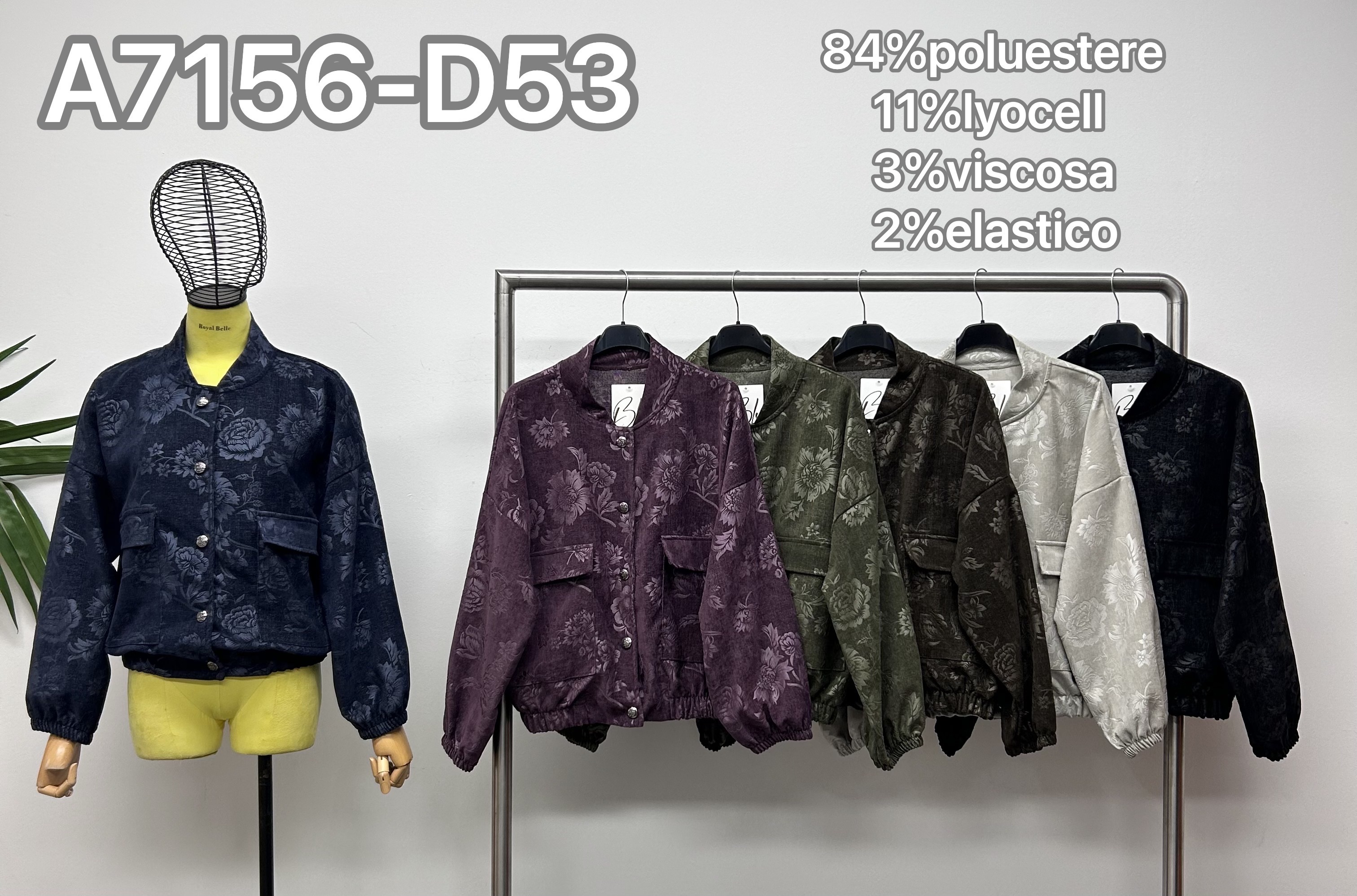 Bomberjacke mit Blumenmuster