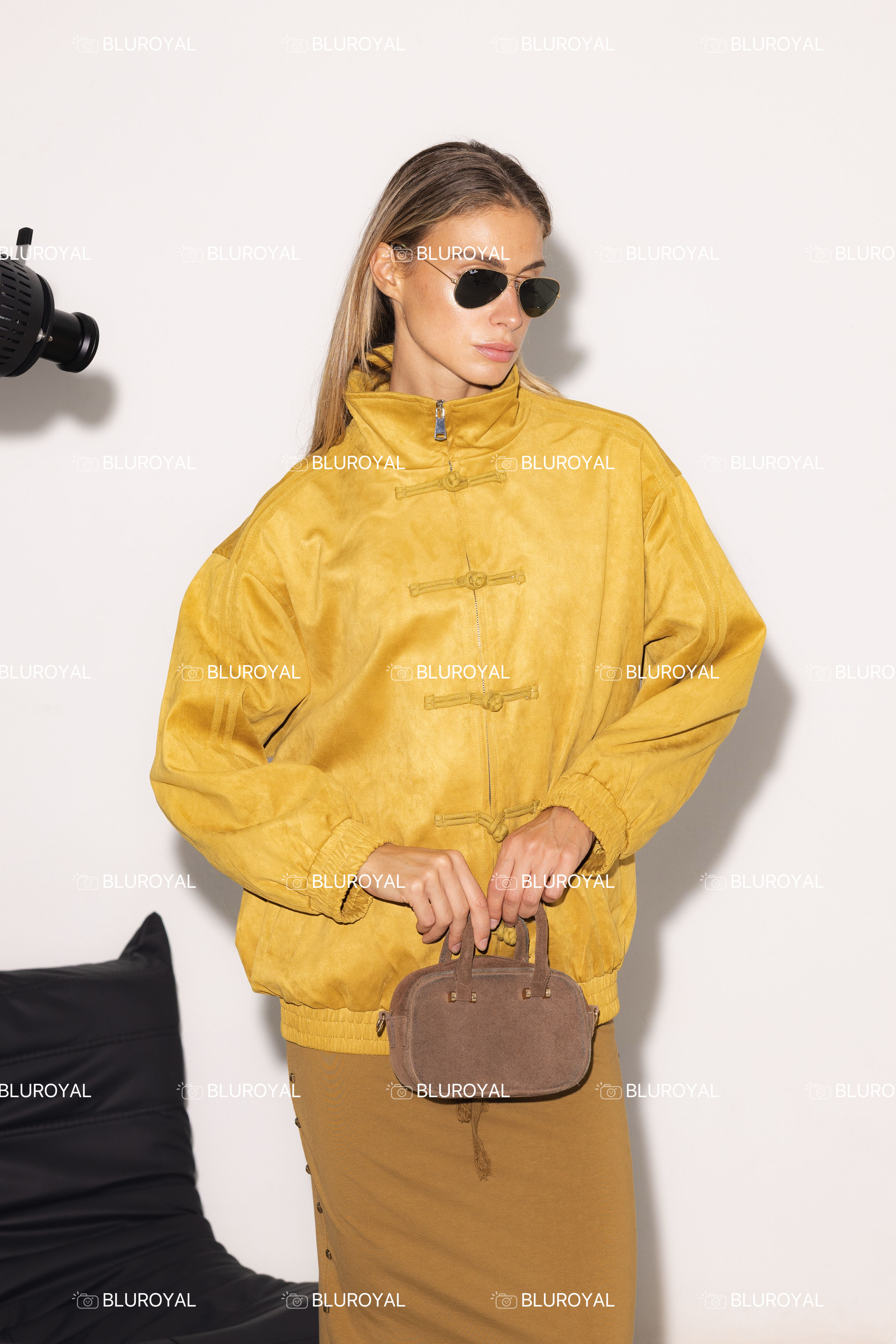 Oversize-Jacke mit Stehkragen