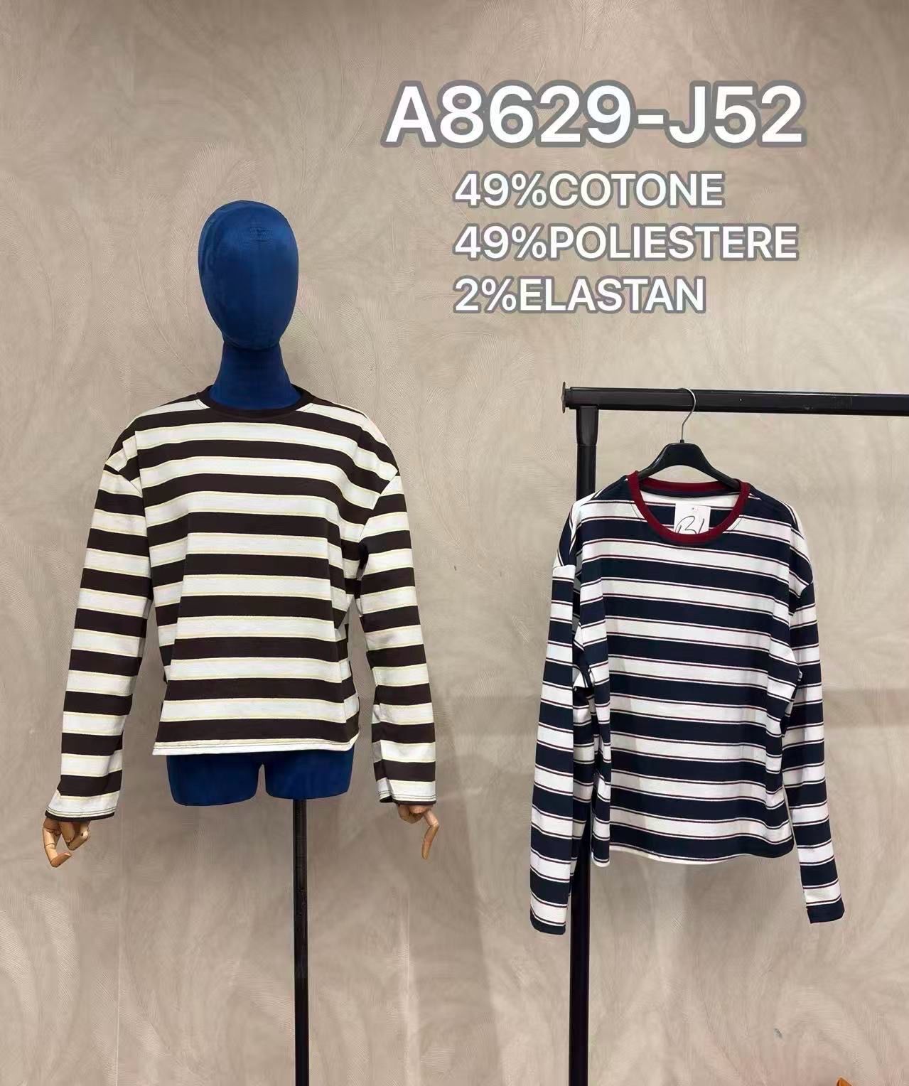 T‑Shirt mit breiten Streifen