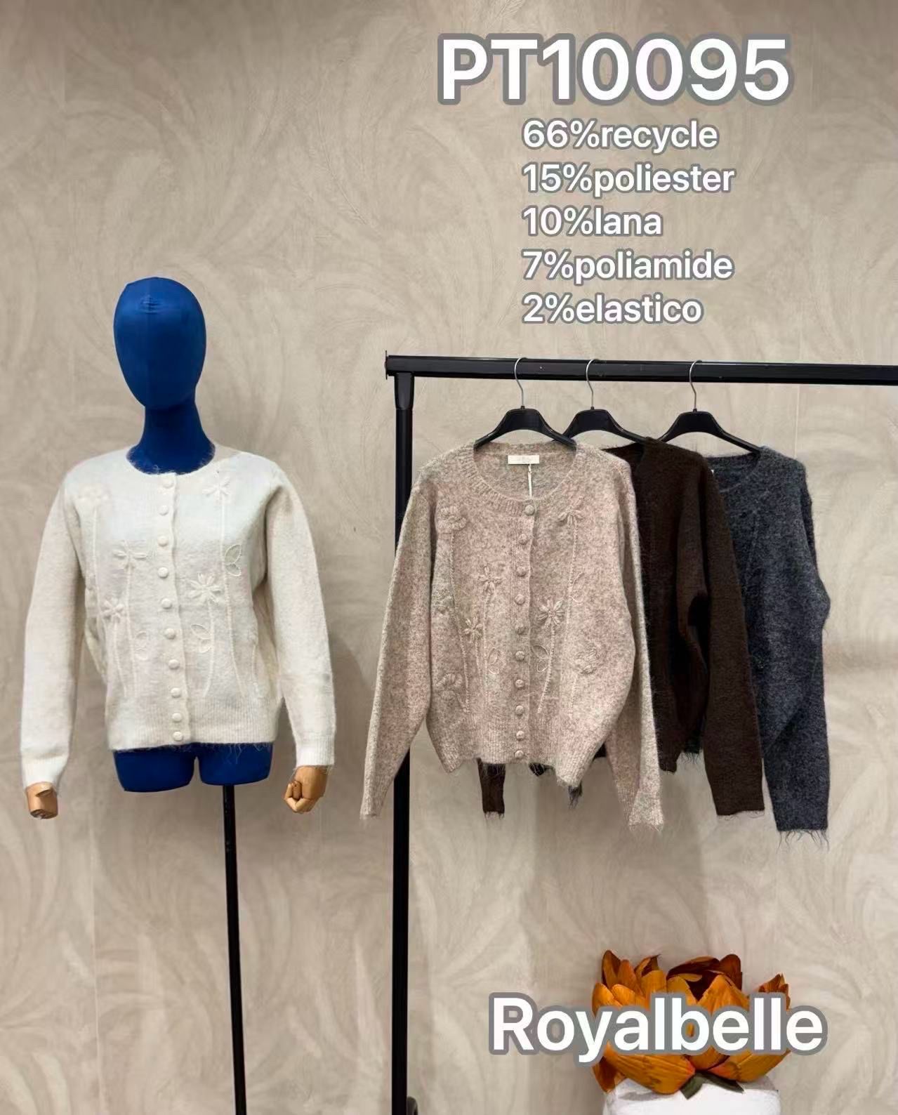 Cardigan mit Stickerei und Knopfleiste