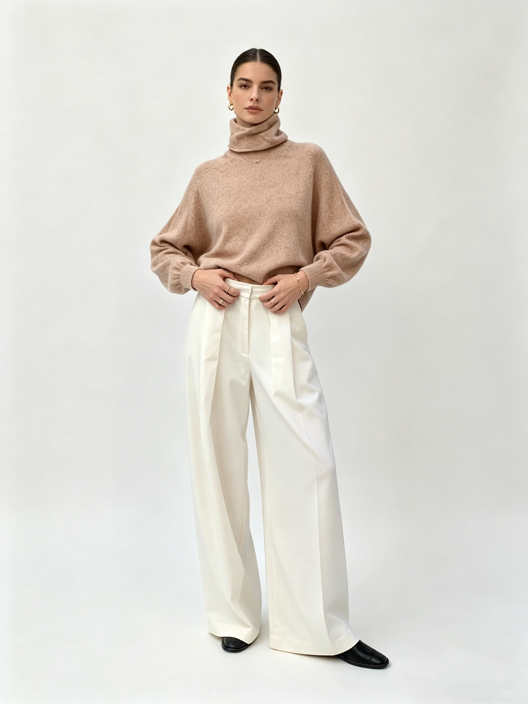 Oversize Pullover mit Rollkragen