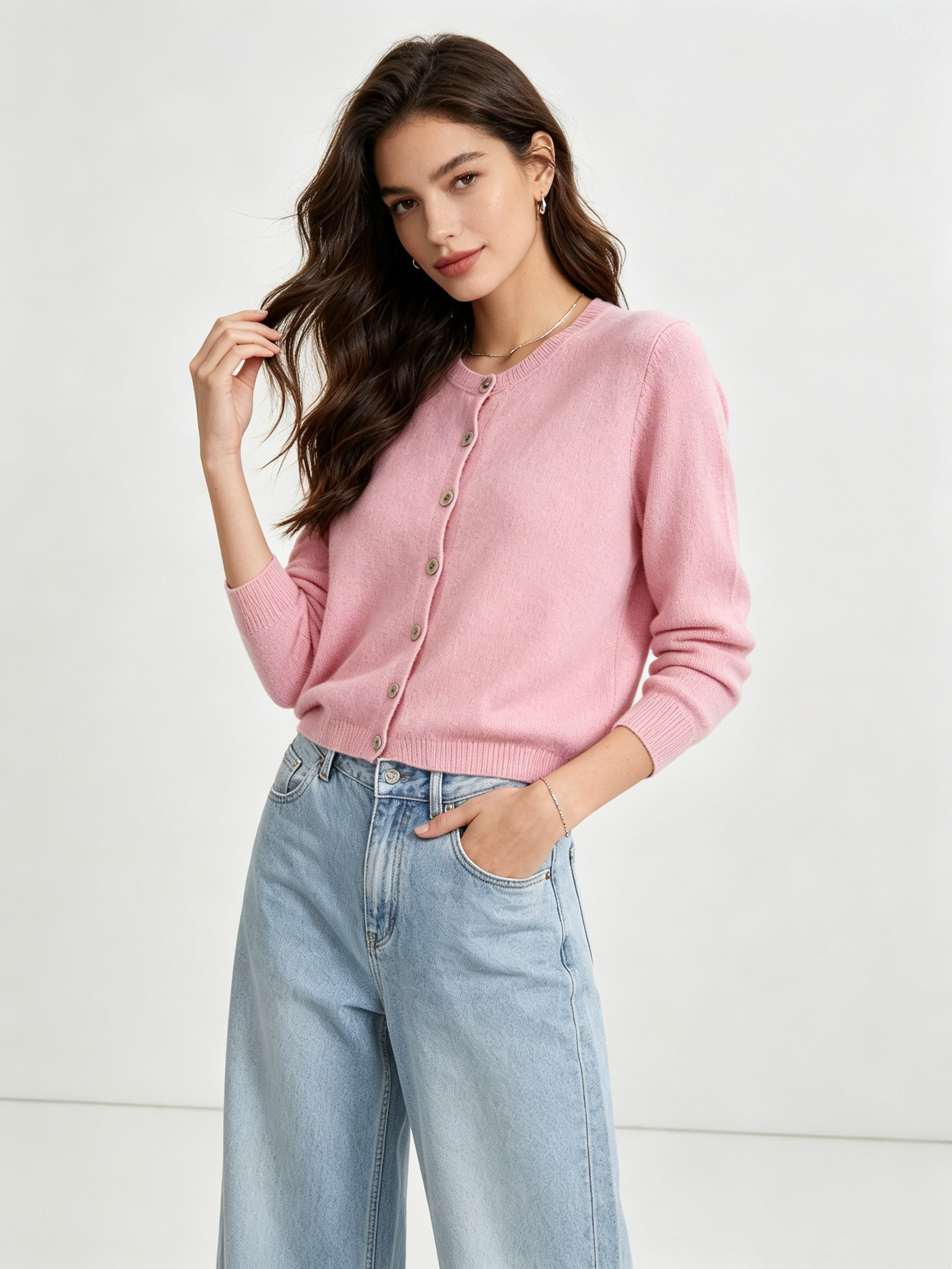 Cardigan mit V‑Ausschnitt