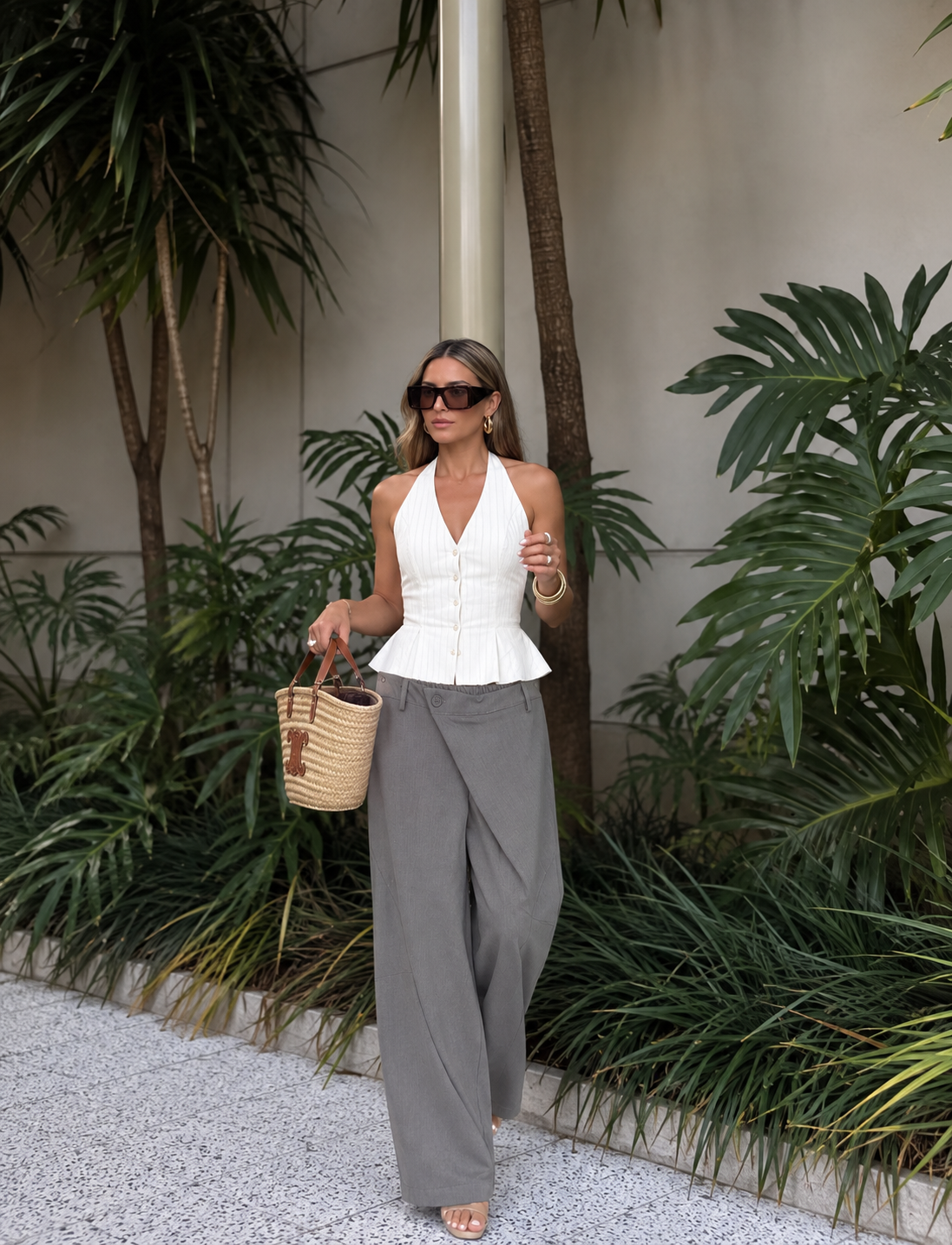 High‑Waist Wide‑Leg Hose