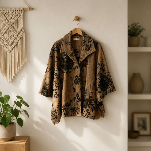 Lockere Blumenjacke